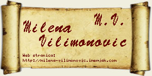 Milena Vilimonović vizit kartica
